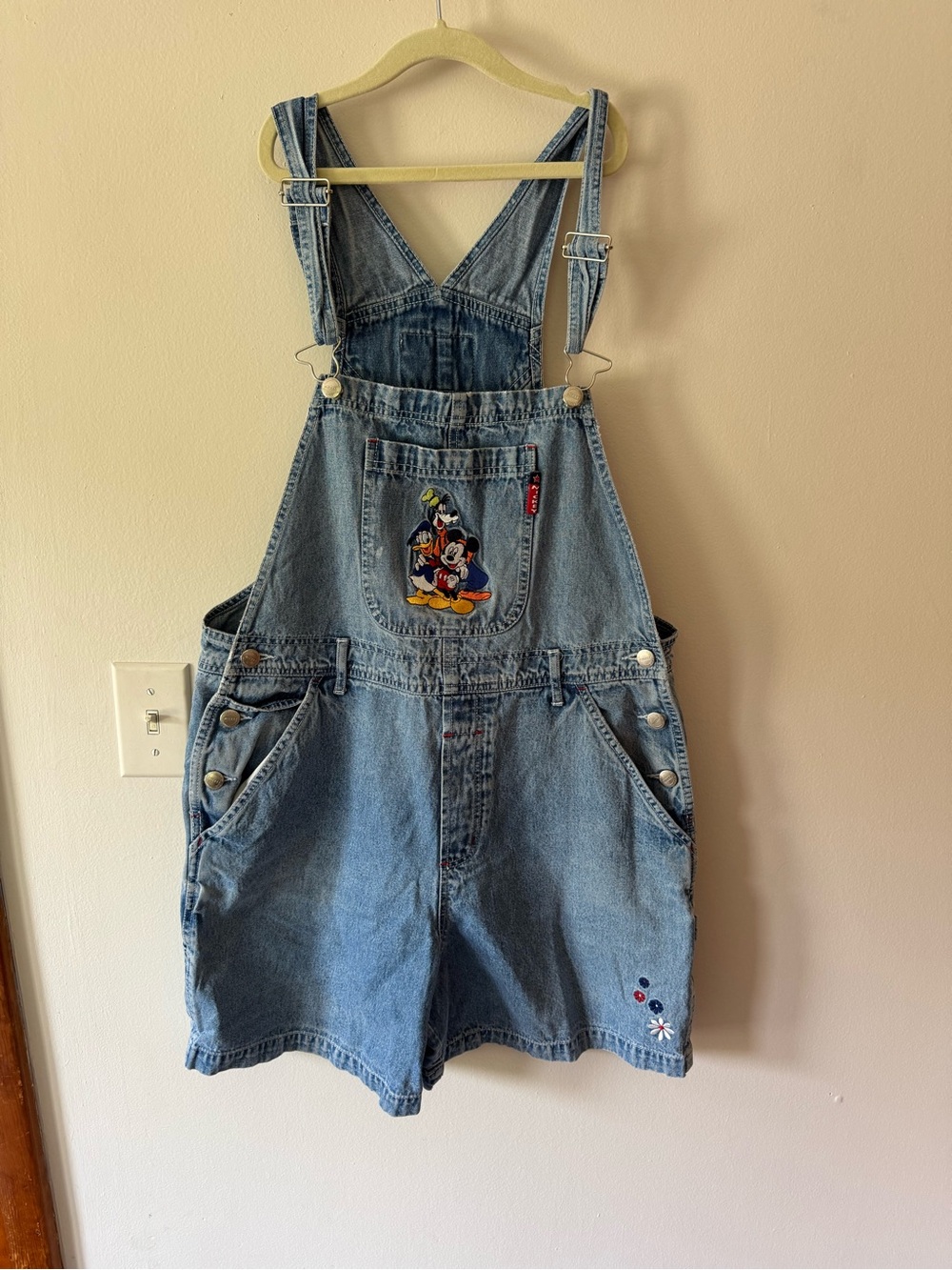 Vintage Disney Mickey Denim Dungarees Size M
